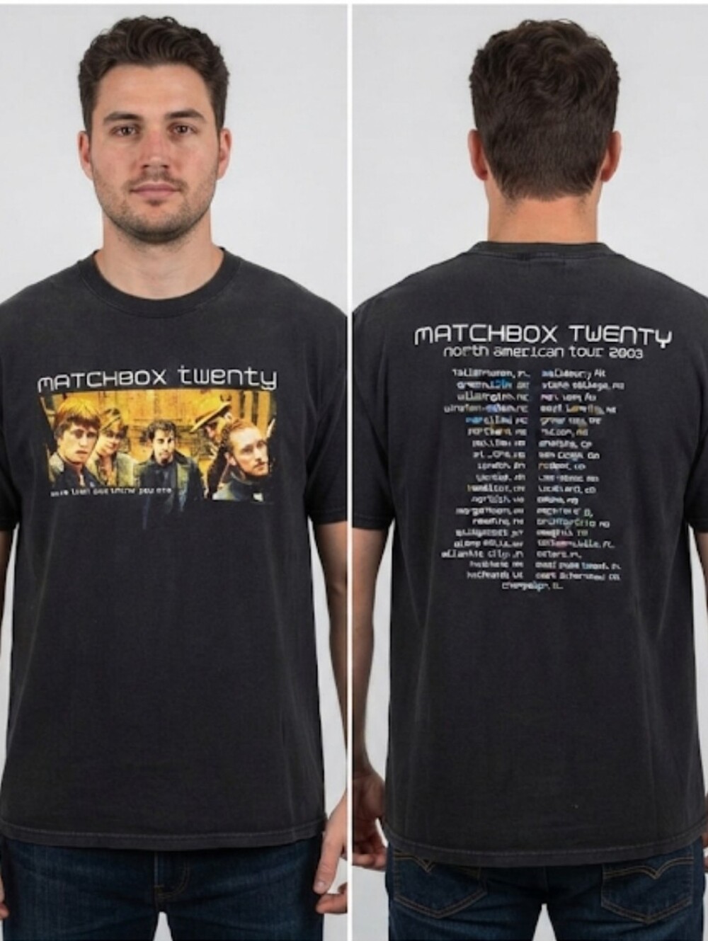 2003 Matchbox Twenty "More Than You Think You Are" Tour T-shirt Black Size XL
